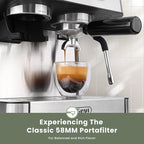 (2026 Upgrade) Gevi 20 Bar Espresso Machine with Grinder & Milk Frother, Professional Coffee Maker for Home, Cappuccino & Latte, Removable Water Tank, Steam Wand