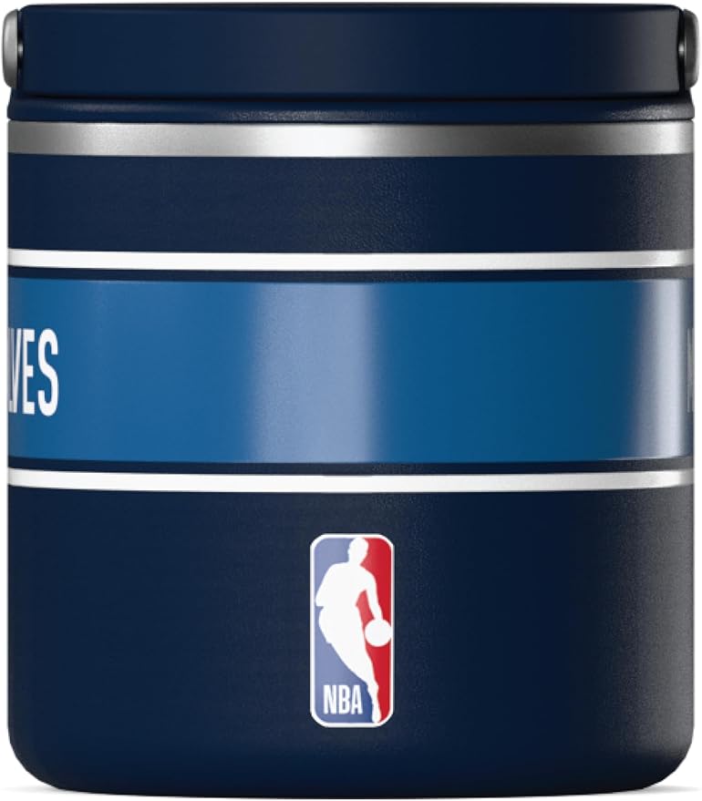 Hydrapeak x NBA Officially Licensed Minnesota Timberwolves 14oz Mini Kids Water Bottle with Straw Lid and Handle Reusable Stainless Steel Double Wall Insulated Spill Proof Sports Gift for Boys Girls