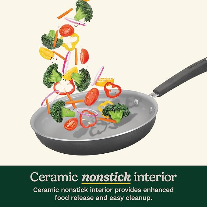 Cuisinart 11-Piece Nonstick Cookware Set, Ceramica XT, Black, 54C-11BK