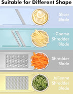 Geedel Professional Mandoline Slicer for Kitchen, Multi Purpose Vegetable Slicer Cutter, Vegetable Cutter Onion Cutter for Veggie Fruit Cheese