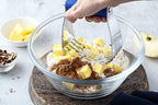 Spring Chef Medium Size Dough Blender For Baking, Dough Cutter Tool, Stainless Steel Puff Pastry Cutter Tool with Soft Grip Handle, Dishwasher Safe Pastry Blender for Easy Mixing - Sapphire