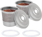 2 Pack Reusable Pods Compatible with Ninja Dual Brew Coffee Maker, Stainless Steel Permanent K Cups Filters for Ninja CFP101 & Ninja PB051 Coffee Maker