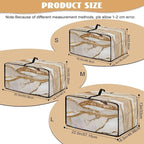 Marble Print Toaster Oven Cover, Heavy-Duty Dust Shield Kitchen Decorative Countertop Oven Protector, Microwave Air Fryer Cover, Light Gold White, (Medium-16.1*19.71*10 inches)