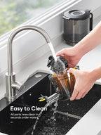 QCen Cold Press Juicer, 5.5” Wide Feed Chute Slow Masticating Juicer Machine for Whole Fruits and Vegetables, Easy to Clean (Gray)