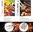 BBQ Accessories Barbecue Grill Utensils Set, 7pcs Stainless Steel BBQ Tools for Outdoor Grill,Grilling Gifts for Men, Dad, BBQ Loversies Grilling Gifts for Men,Father's Day/Christmas/Thanksgiving Day