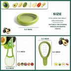 Avocado Slicer Tools 3 PCS - Avocado Saver for Fridge to Keep - Avocado Slicer for Peeler Pitter - Avocado Cutter for Cuber Dicer - Fruit Vegetable Avocado Tools-Kitchen Gadgets