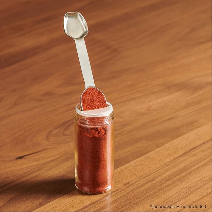 AllSpice Stainless Steel Double Sided Measuring Spoon- Teaspoon and Tablespoon
