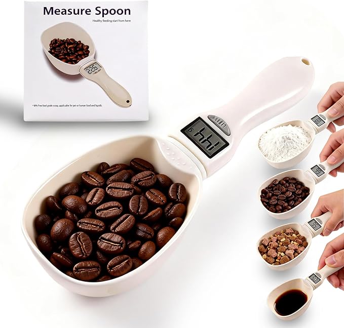 Handheld Electronic Measuring Spoon, Digital Measuring Spoon with Unit Conversion Function 800g/0.1g High Precision, LED Display, 2026 New Food Scale Scoop for Weighing Baking Cooking