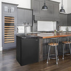Kegco K309B-2 Double Faucet Digital Black Kegerator