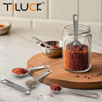 TILUCK Stainless Steel Measuring Spoons Set,Coffee Scoop Spoon,Kitchen Gadgets for Cooking & Baking,Set of 6