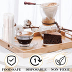 Amyhill 1000 Pcs Individually Wrapped Wooden Coffee Stirrers, Disposable Coffee Stir Sticks Round End Sticks Bulk Wood Stirrers for Cocktail Hot Drinks Restaurant Bar Home Office (5.5 Inch)