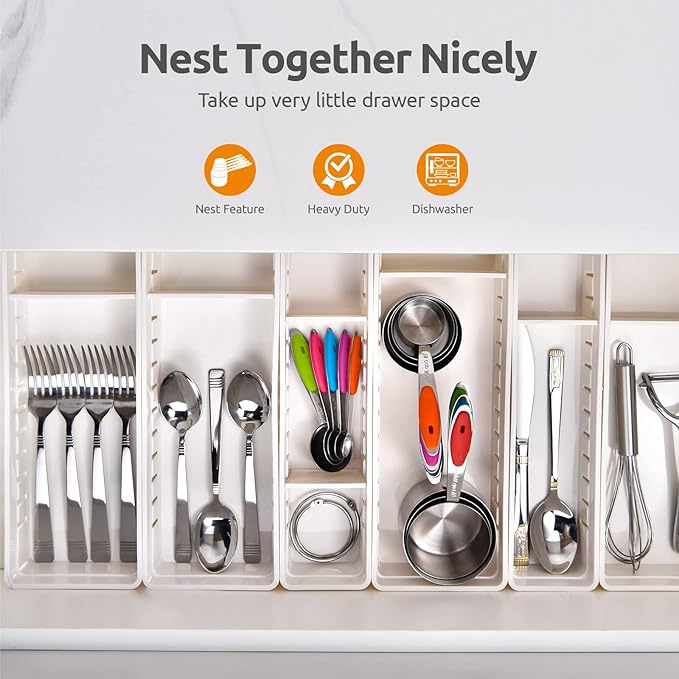 Measuring Cups : U-Taste 18/8 Stainless Steel Measuring Cups and Spoons Set of 10 Piece, Upgraded Thickness Handle (Multicolors)