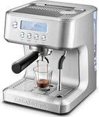 CASABREWS Ultra Espresso Machine with LCD Display, Espresso Maker with Powerful Milk Frother, Customizable Brewing Temperature, Provides Barista-Level Lattes and Cappuccinos, Gift for Men & Women