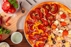 TeamFar Pizza Pan, 13.4 inch Stainless Steel Pizza Pan Set Large Pizza Oven Pans Tray for Baking Serving, Healthy & Heavy Duty, Dishwasher Safe & Easy Clean - 4 Piece