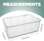 Utopia Home - Tea Bag Organizer With Lids, (2 Pack) Clear Pantry Storage Box - Stackable Partition Organizers or Holder With Lids For Drawers, Countertops, Fridge, Kitchen, Snack & Spice Organization