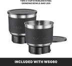Waring Commercial WSG60 3 Cup Spice Grinder, 1 HP Motor, 20,000 RPM's, Pulse Actuation, Includes 2 stainless steel grinding-bowls-120V, 175W, 5-15 Phase Plug, 0.9 cu. ft.