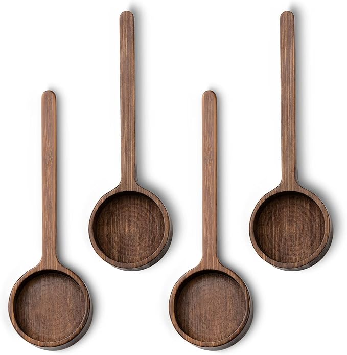 Wooden Coffee Scoop Small Long Handle Measuring Scoop for Jars and Containers