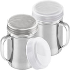 CUSINIUM Large Powdered Sugar Shaker Duster - With Handle - Cinnamon Shaker For Coffee Bar- Fine Mesh Dredge - 14 ounce, pack of 2 | Style: Fine