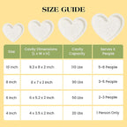Silicone Heart Shaped Cake Pans 10 Inch Large Heart Cake Pan Nonstick Silicone Heart Molds for Baking (2 Pcs Set, Cream)