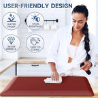 4/5 Inch Thick Kitchen Mats for Floor, StepRite Kitchen Rug for Standing Desk, Non-Slip, Thicker, Stain & Water Resistant, Comfort Anti Fatigue Floor Mat for Home, Kitchen, Office - Red,70 * 24''