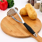 Joyoldelf Heavy Duty Stainless Steel Potato Masher, Professional Integrated Masher Kitchen Tool & Food Masher/Potato Smasher with Silicone Handle, Perfect for Bean, Vegetable, Fruits, Avocado, Meat