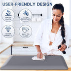 4/5 Inch Thick Kitchen Mats for Floor, StepRite Kitchen Rug for Standing Desk, Non-Slip, Thicker, Stain & Water Resistant, Comfort Anti Fatigue Floor Mat for Home, Kitchen, Office - Grey,108 * 30''