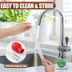 OLESBUR Premium Turkey Basters for Cooking – Baster Syringe for Hot Liquids – Meat and Food Injector – Essential Thanksgiving Cooking Tool – Turkey Baster Large with Cleaning Brush (Red)