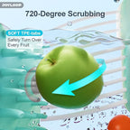 JOYMOOP Fruit Cleaner Spinner JOYLOOP, Large Fruit Washer Spinner, Fruit Cleaner Spinner with Fruit Washer Bowl, Vegetable Fruit Spinner Washer,Fruit and Vegetable Scrubber