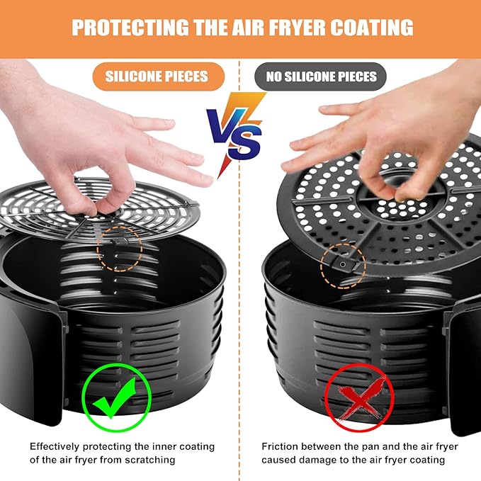 Air Fryer Replacement Parts, 4 Packs Air Fryer Rubber Bumpers Feet Parts Accessories Rubber Tips Rubber Tabs, Silicone Pieces for Chefman Gowise Powel XL and more Air Fryer Trays, Scratch-resistant