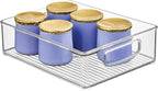 iDesign Stackable Pantry Bin for Kitchen Cabinets, Fridge, or Freezer Storage, Clear, Made in USA