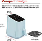 Instant Pot Vortex 2QT Mini Air Fryer,Small Air fryer that Crisps,Reheats, Bakes,Roasts for Quick Easy Meals,Includes over 100 In-App Recipes, is Dishwasher-Safe, from the Makers of Instant Pot, Aqua