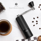 TIMEMORE Chestnut C3S PRO Manual Coffee Grinder - Compact with Foldable Handle, Adjustable Stainless Steel S2C Conical Burr for Espresso, French Press & More, Portable Coffee Grinder (Black)