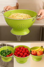 Calypso Basics by Reston Lloyd Powder Coated Enameled Colander, 5 Quart, Lime