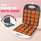 DSP All in One 2 Inch Mini Donut Maker, Non-Stick, Cool Touch, Electric Doughnut Machine for 16 Snacks & Desserts, Perfect for Birthday, Wedding, Baby Shower, Christmas, Party, Afternoon Tea