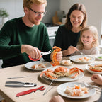 2026 Upgraded 8PCS Seafood Tool Set, Includes 2 Crab Leg Crackers, 2 Stainless Steel Crab Forks, 2 Lobster Shellers, 1 Crab Scissors and 1 Storage Box, Nut Crackers for Crab Legs (8 Pcs)