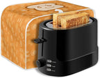 JEOCODY 2 Slice Toaster Cover With Cute Butter Bread Print - Quilted Fabric Dust-Proof and Fingerprint Protection for Kitchen Small Appliance