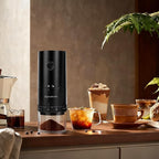 First Grind-While-Charging Rechargeable Coffee Grinder, 1.7X Faster Grinding with Portable Electric Burr Coffee Grinder with 38 Adjustable Grind Settings (CERAMIC BURR - Black)