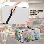 Watercolor Hummingbirds Daisy Print Toaster Oven Dust Cover, Heavy Duty Heat-resistant Microwave Oven Cover, Anti Fingerprint Air Fryer Covers (Small-14.5 * 18.46 * 9 inches)