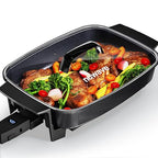Nuwave Medley XL Digital Electric Skillet, Family Size Griddle w/Glass Lid, 2025 New & Improved Precision Heating, 100°-425°F, PFAS Free G11 Nonstick Ceramic Coating, Portable Hot Plate, 7qt Capacity