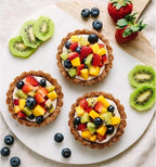 4 Inch Mini Quiche Pans Gold 6 Pack. Egg Tart Molds w/Removable Bottom, Non-Stick Coating, Rugged Carbon Steel for Small Tart Quiche Pie Making. Gift for Women Christmas Thanksgiving Festival
