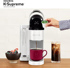 Keurig K-Supreme Single Serve K-Cup Pod Coffee Maker, MultiStream Technology, 4 Brew Sizes, 66oz Dual-Position Removable Reservoir, White