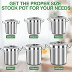 STOCKPOT 35 Quart Commercial Grade Large Stock Pot - Soup Pot with Lid - Non-Nickel Stainless Steel - Healthy Cookware Polished Stockpots - Heavy Duty - 8.8Gallon