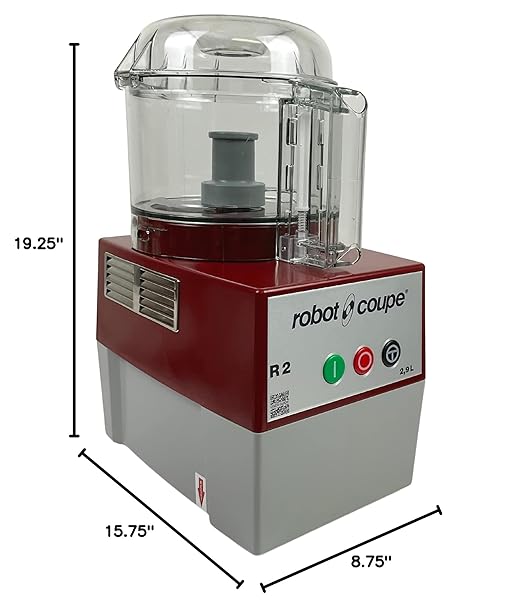 Robot Coupe R2N CLR Continuous Feed Combination Food Processor with 2.9 Liter Clear Polycarbonate Bowl, 1-HP, 120-Volts