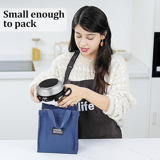 Artilife 500W Small Hot Plate Mini Hot Plate,Artilife 500w Small Electric Hot Plate,Mini Stove Portable Stove Kitchen Cooktop Electric Heater,Perfect Size for Moka Pot 110V