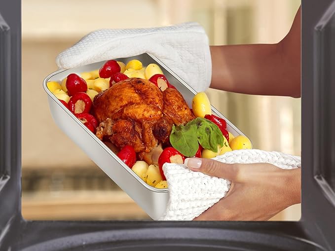 E-far 8 Pack Stainless Steel Loaf Pans, 9x5 Inch Bread Bread Pans, Metal Bakeware for Baking Bread Cake Meatloaf Brownies, Healthy & Non Toxic, Easy Release & Dishwasher Safe