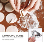 Stainless Steel Dumpling Tool Set with Skin Cutters and Filling Spoon, 5pcs Mold Kit for Homemade Dumpling Making, Kitchen Gadget for Household Cooking