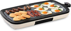 Dash Everyday Ceramic Electric Griddle - Includes Adjustable Temperature, Large Cooking Surface, and Removable Drip Tray For Pancakes, Burgers, and Breakfast - Cream