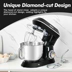 Kitchen in the box Stand Mixer, 900W 7.5QT Kitchen Electric Mixer, 6-Speed Tilt-Head Food Mixer for Baking with Dough Hook,Wire Whip,Beater (Black)