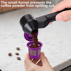 Palksky Coffee Scoop & Funnel for Reusable K Cup Refillable Coffee Pods,2 Tablespoon Coffee Measuring Scooper,2PCS