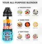 Portable Blender with Insulated Carrying Case & Recipe Book for Shakes and Smoothies, 24 OZ Personal Juicer Electric Protein Shaker Bottle, Mini Small Blender Cup with USB-C Rechargeable, Travel Lid